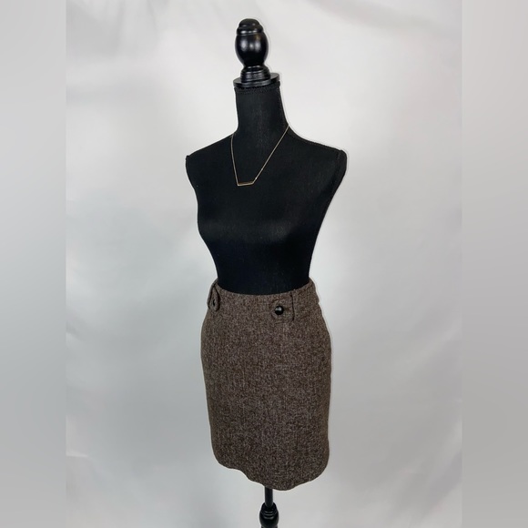 Skirt Brown pockets Banana Republic Size 4P - Picture 3 of 11